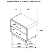 Amsbury Nutmeg 2-Drawer Nightstand from Coaster - Luna Furniture