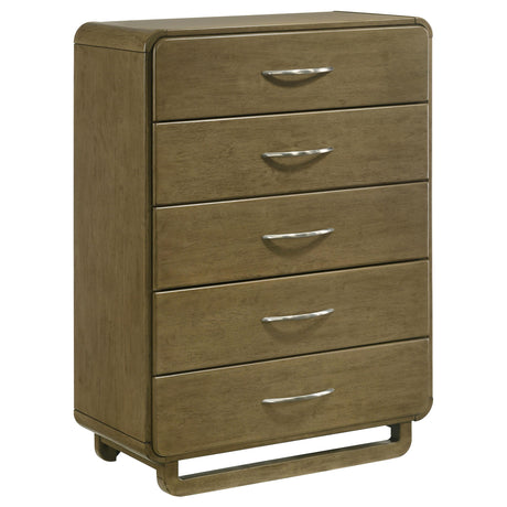 Amsbury Nutmeg 5-Drawer Chest from Coaster - Luna Furniture