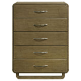 Amsbury Nutmeg 5-Drawer Chest from Coaster - Luna Furniture