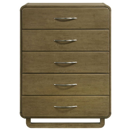 Amsbury Nutmeg 5-Drawer Chest from Coaster - Luna Furniture