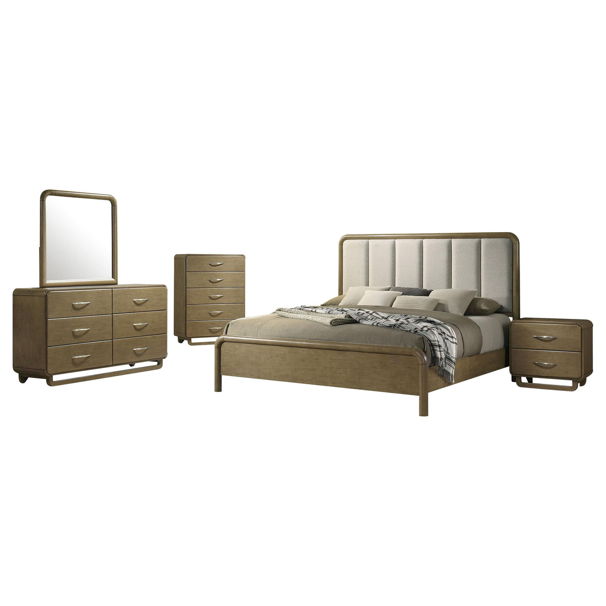 Amsbury 5-piece Queen Bedroom Set Nutmeg from Coaster - Luna Furniture