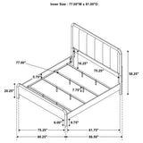 Amsbury Nutmeg Upholstered Eastern King Bed from Coaster - Luna Furniture