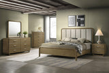 Amsbury Nutmeg Upholstered Queen Bed from Coaster - Luna Furniture