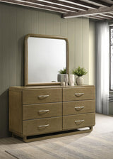 Amsbury 6-drawer Dresser and Mirror Nutmeg from Coaster - Luna Furniture
