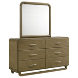 Amsbury 6-drawer Dresser and Mirror Nutmeg from Coaster - Luna Furniture