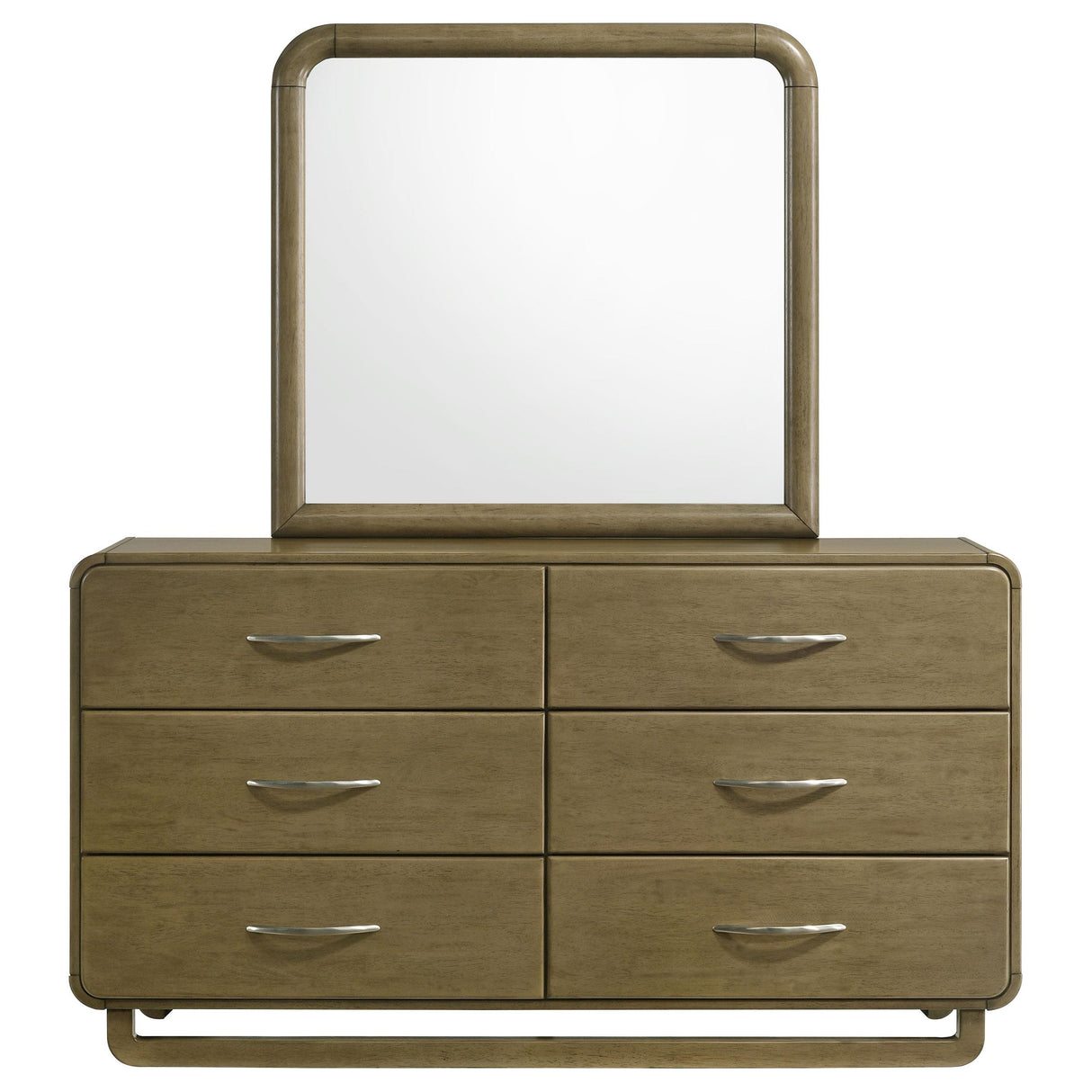 Amsbury 6-drawer Dresser and Mirror Nutmeg from Coaster - Luna Furniture