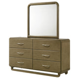 Amsbury 6-drawer Dresser and Mirror Nutmeg from Coaster - Luna Furniture