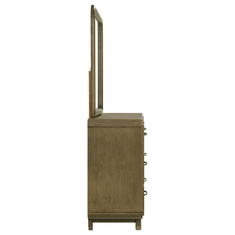 Amsbury Nutmeg 6-drawer Dresser and Mirror from Coaster - Luna Furniture