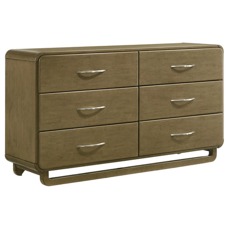 Amsbury Nutmeg 6-Drawer Dresser from Coaster - Luna Furniture