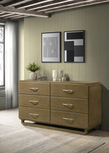 Amsbury Nutmeg 6-Drawer Dresser from Coaster - Luna Furniture