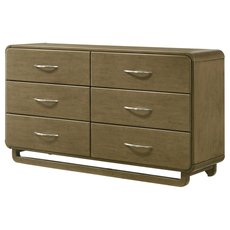 Amsbury Nutmeg 6-Drawer Dresser from Coaster - Luna Furniture