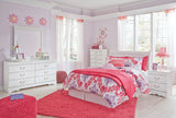 Anarasia White Full Sleigh Headboard Bed with Dresser from Ashley Furniture - Luna Furniture
