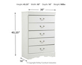Anarasia White Full Sleigh Headboard Bed with Mirrored Dresser, Chest and Nightstand from Ashley Furniture - Luna Furniture