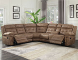 Anastasia Cocoa 3-Piece Reclining Sectional from Steve Silver - Luna Furniture