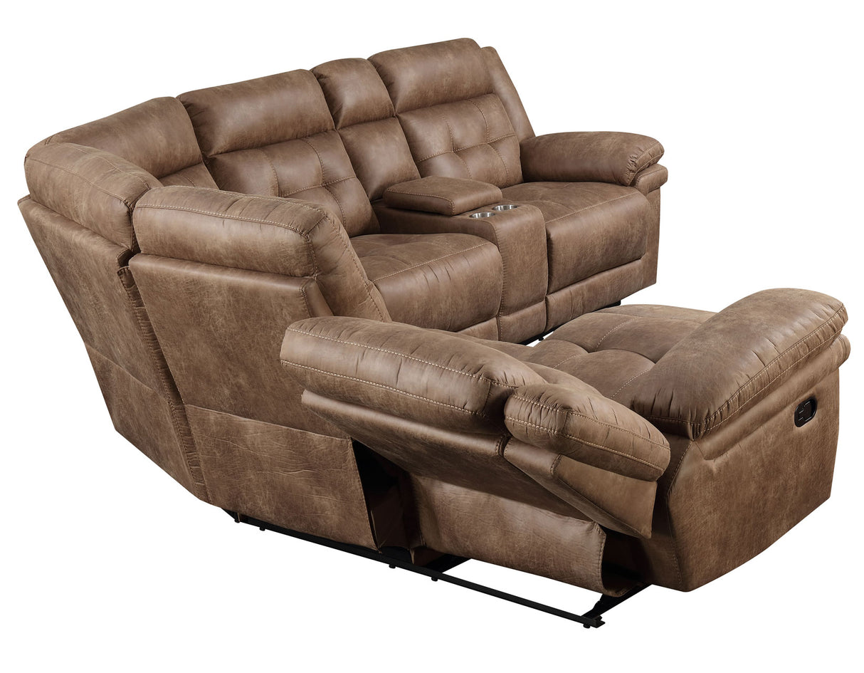 Anastasia Cocoa 3-Piece Reclining Sectional from Steve Silver - Luna Furniture