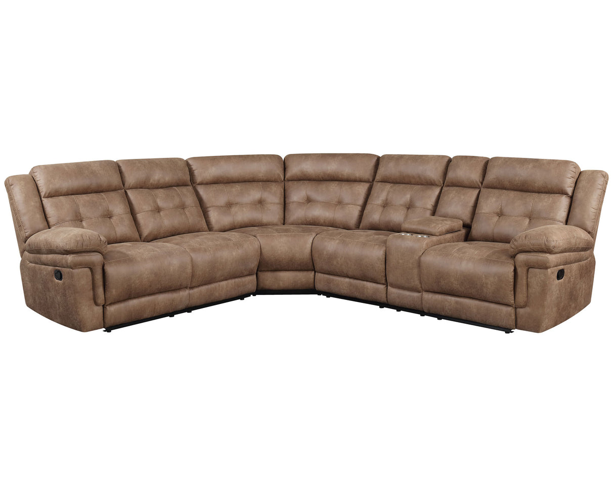 Anastasia Cocoa 3-Piece Reclining Sectional from Steve Silver - Luna Furniture