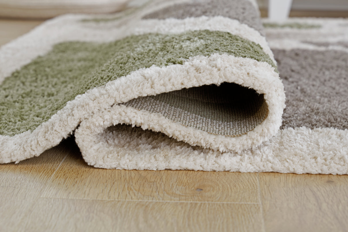 Anburgh Green/Gray/Ivory Medium Rug from Ashley - Luna Furniture