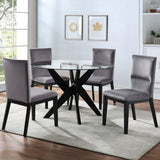 Amalie Side Chair, Grey Velvet, Set of 2 from Steve Silver - Luna Furniture