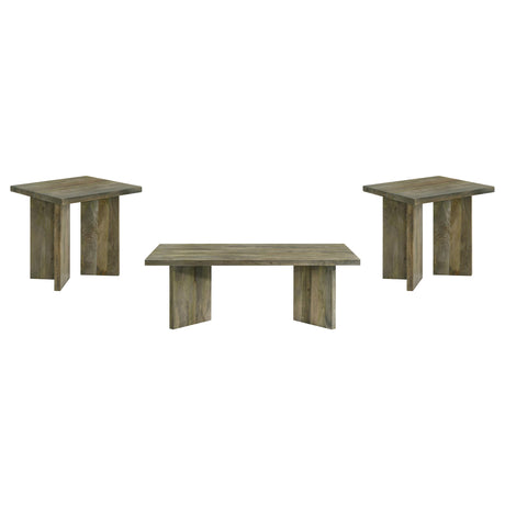 Andando Mango Brown 3-Piece Coffee and End Table Set from Coaster - Luna Furniture