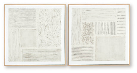 Andorfield Beige/Black/White Wall Art (Set of 2) from Ashley - Luna Furniture