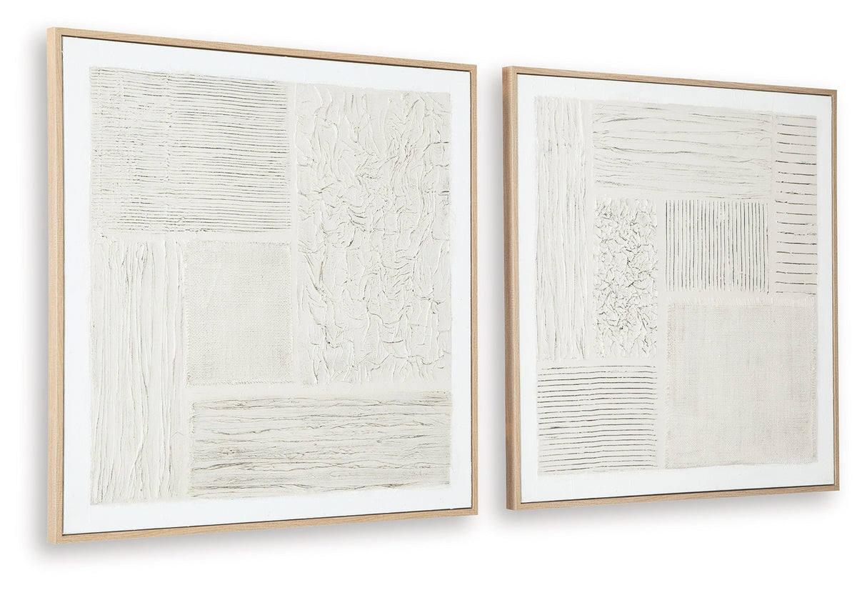 Andorfield Beige/Black/White Wall Art (Set of 2) from Ashley - Luna Furniture