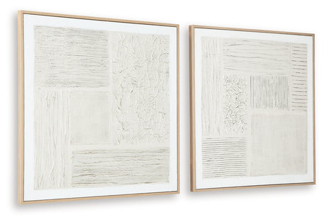 Andorfield Beige/Black/White Wall Art (Set of 2) from Ashley - Luna Furniture