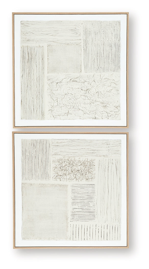 Andorfield Beige/Black/White Wall Art (Set of 2) from Ashley - Luna Furniture