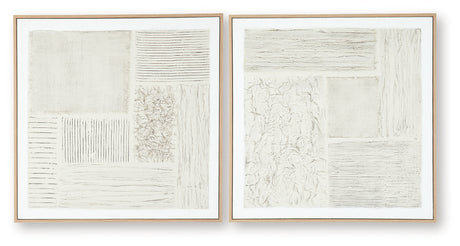 Andorfield Beige/Black/White Wall Art (Set of 2) from Ashley - Luna Furniture