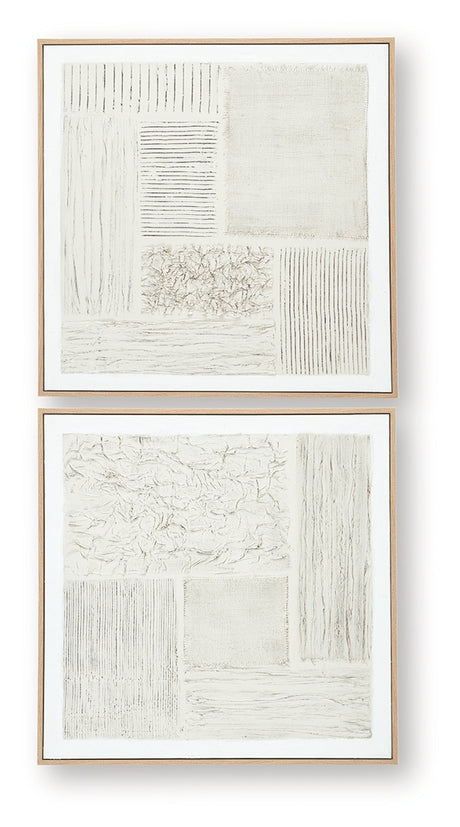 Andorfield Beige/Black/White Wall Art (Set of 2) from Ashley - Luna Furniture