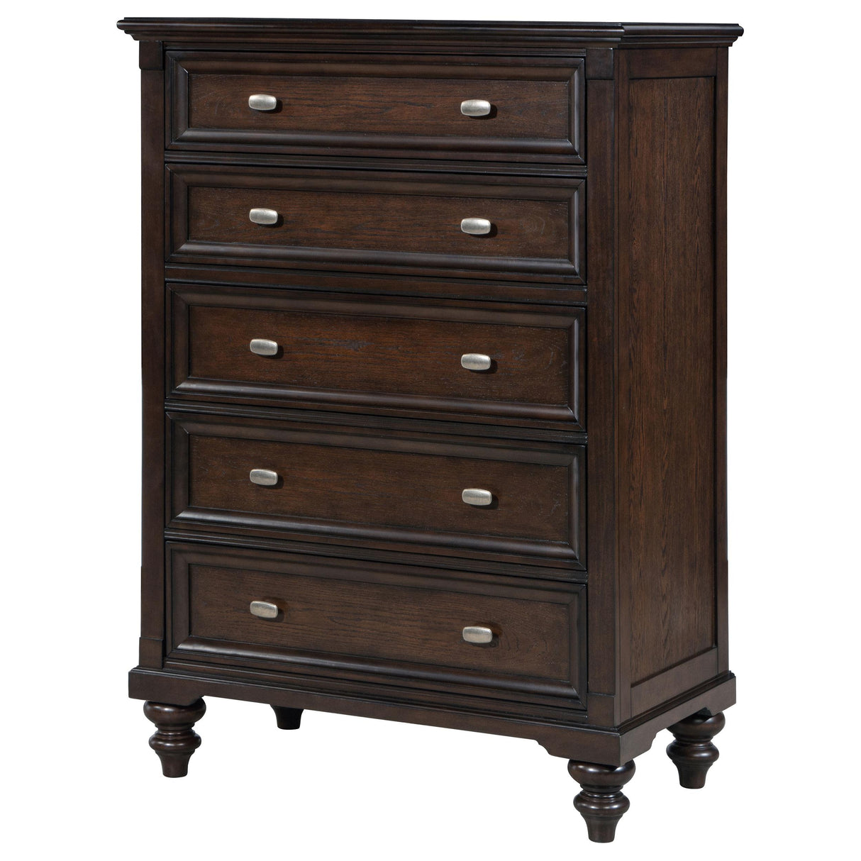Andover Dark Oak 5-Drawer Chest from Coaster - Luna Furniture