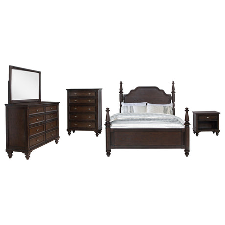 Andover Dark Oak 5-piece Eastern King Bedroom Set from Coaster - Luna Furniture