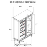 Andover Dark Oak 6-Drawer Tempered Glass Door Chest from Coaster - Luna Furniture