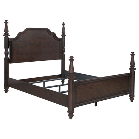 Andover Dark Oak Four Poster California King Bed from Coaster - Luna Furniture