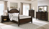 Andover Dark Oak Four Poster California King Bed from Coaster - Luna Furniture
