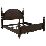 Andover Dark Oak Four Poster Eastern King Bed from Coaster - Luna Furniture