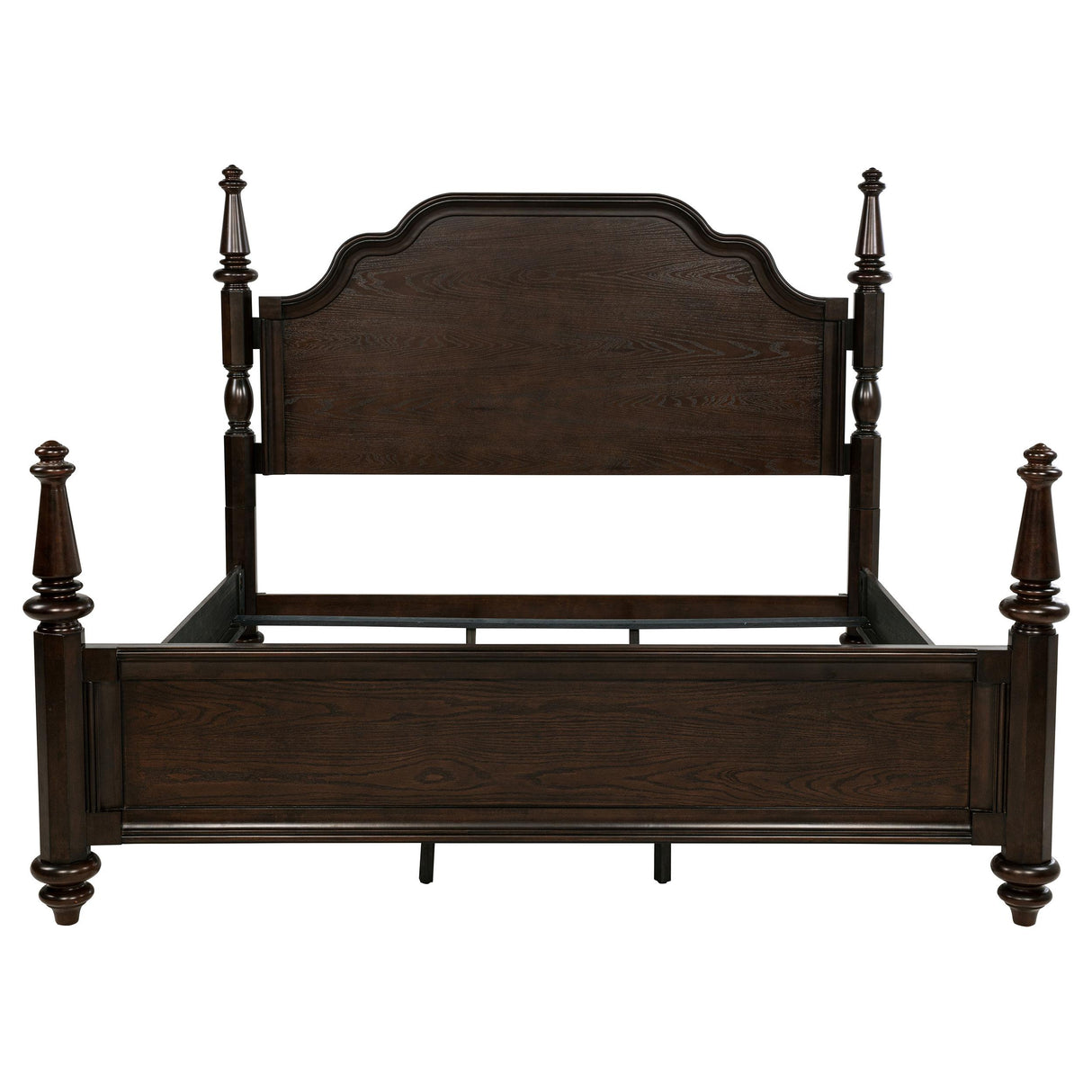 Andover Dark Oak Four Poster Eastern King Bed from Coaster - Luna Furniture