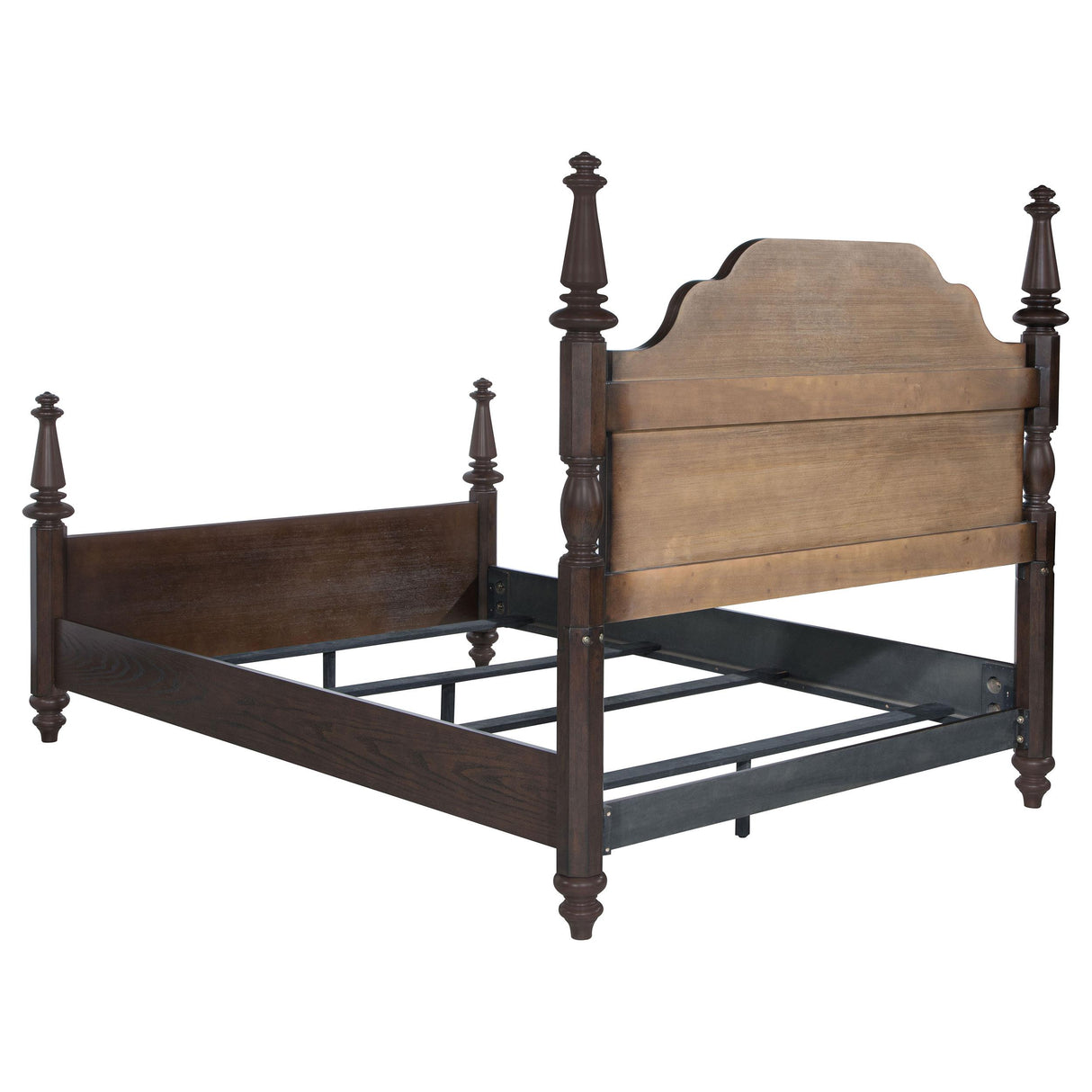 Andover Dark Oak Four Poster Queen Bed from Coaster - Luna Furniture