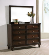 Andover 8-drawer Dresser and Mirror Dark Oak from Coaster - Luna Furniture