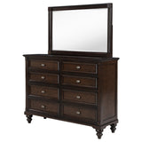 Andover 8-drawer Dresser and Mirror Dark Oak from Coaster - Luna Furniture