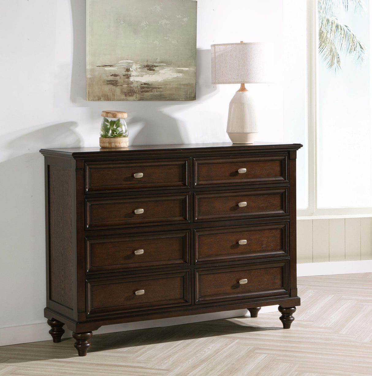 Andover Dark Oak 8-Drawer Dresser from Coaster - Luna Furniture