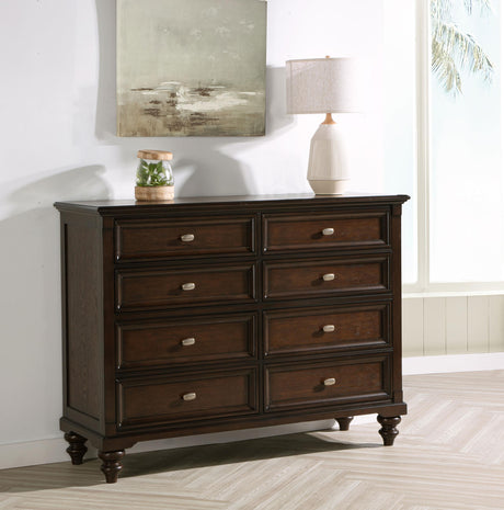 Andover Dark Oak 8-Drawer Dresser from Coaster - Luna Furniture
