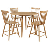 Andrews Light Ash 5-Piece Round Counter Height Dining Set from Coaster - Luna Furniture