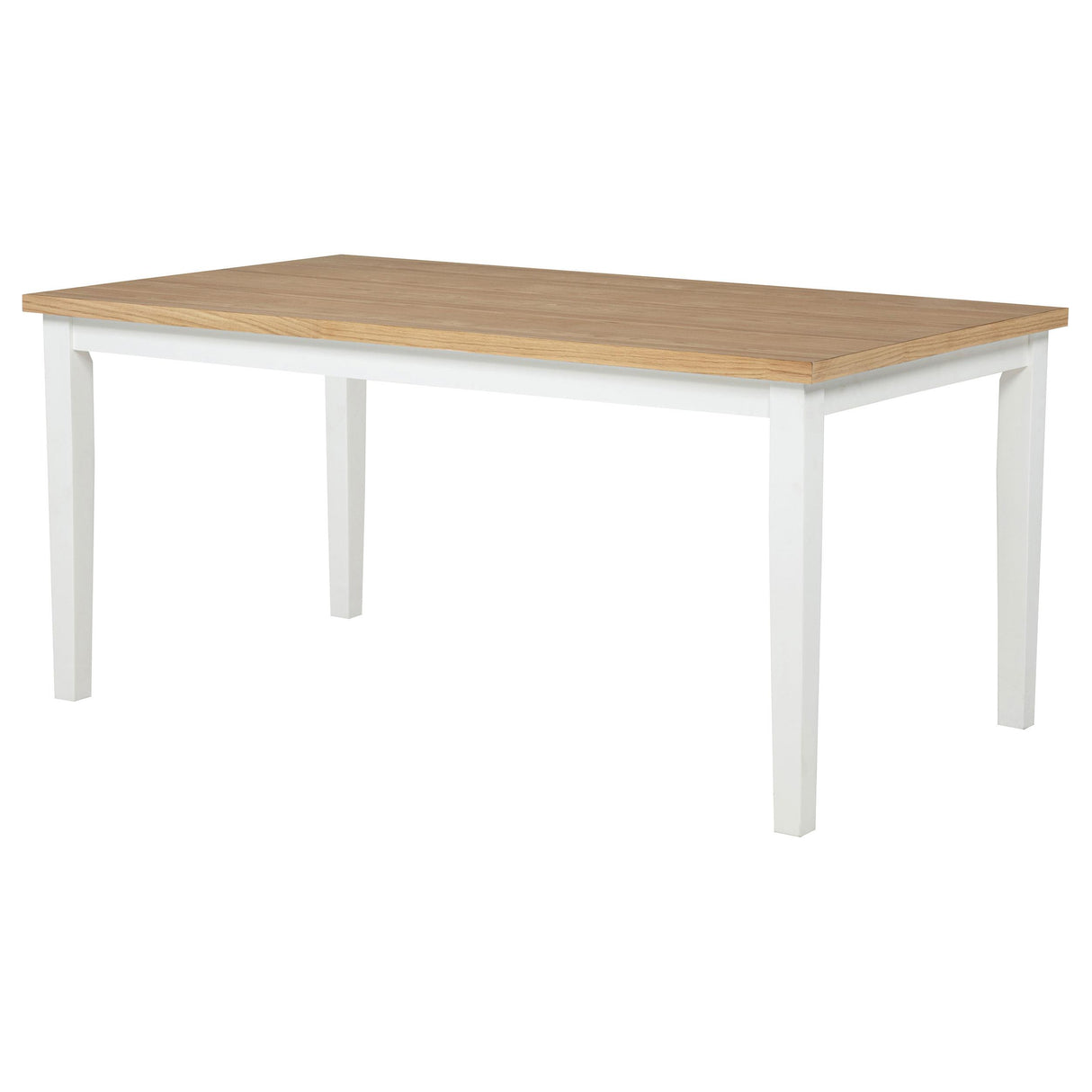 Andrews Light Ash and White 66-inch Rectangular Dining Table from Coaster - Luna Furniture