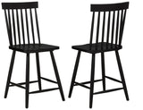 Andrews Black Windsor Counter Height Dining Side Chair, Set of 2 from Coaster - Luna Furniture