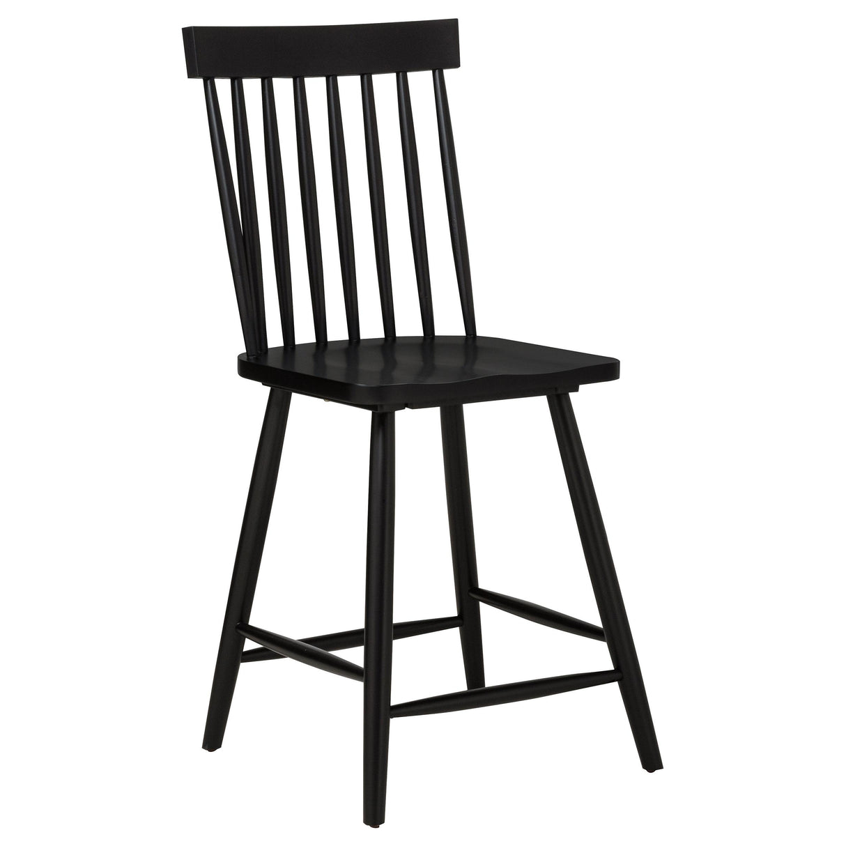 Andrews Black Windsor Counter Height Dining Side Chair, Set of 2 from Coaster - Luna Furniture