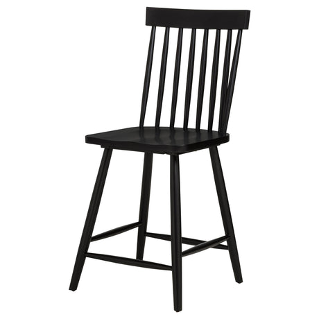 Andrews Black Windsor Counter Height Dining Side Chair, Set of 2 from Coaster - Luna Furniture