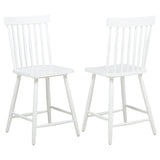 Andrews White Windsor Counter Height Dining Side Chair, Set of 2 from Coaster - Luna Furniture