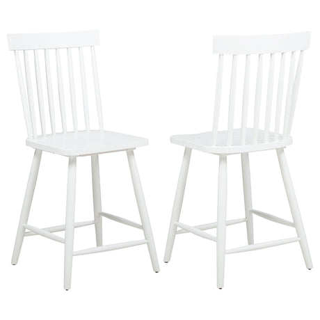 Andrews White Windsor Counter Height Dining Side Chair, Set of 2 from Coaster - Luna Furniture