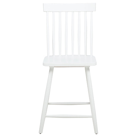 Andrews White Windsor Counter Height Dining Side Chair, Set of 2 from Coaster - Luna Furniture
