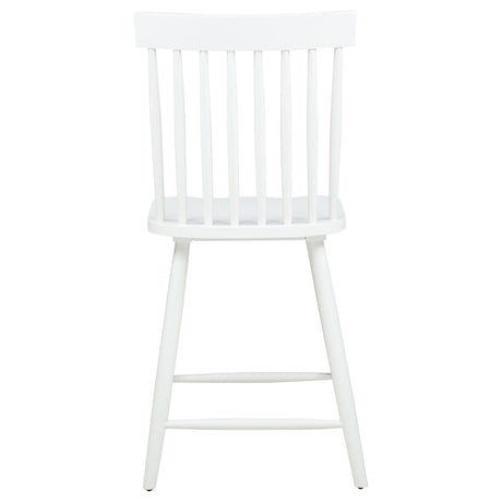Andrews White Windsor Counter Height Dining Side Chair, Set of 2 from Coaster - Luna Furniture